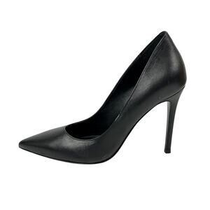 Michael Kors Alina Flex Women's Black Leather Pointed Toe Stiletto Heels Shoes 8